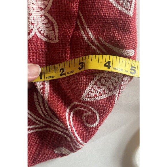 Buckhead Betties Bag 100% Jute Red White Large Tote Shopper Travel Beach Floral - Picture 8 of 8